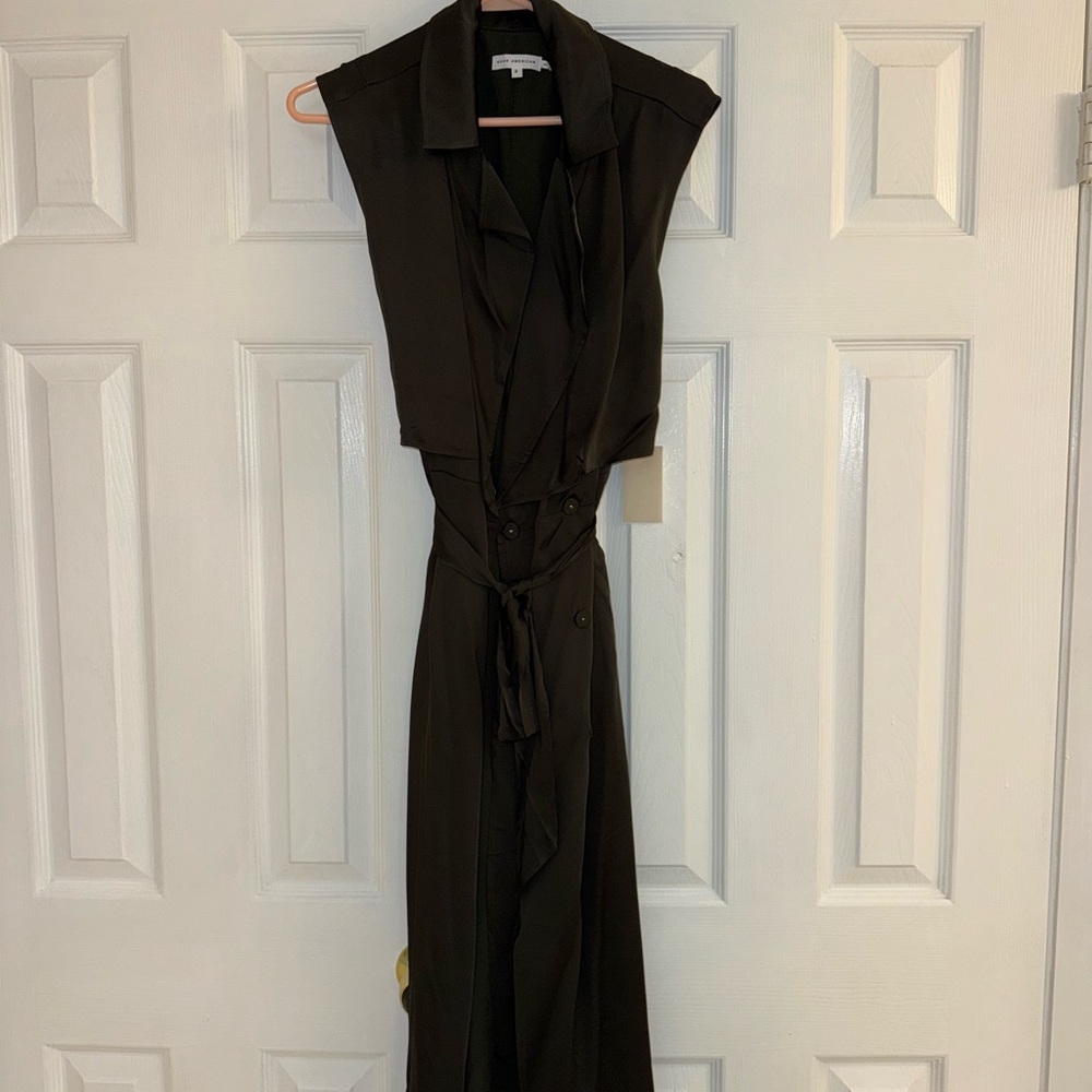 Good American: Brand New with Tags -  Olive Green Button Down Dress Size Large